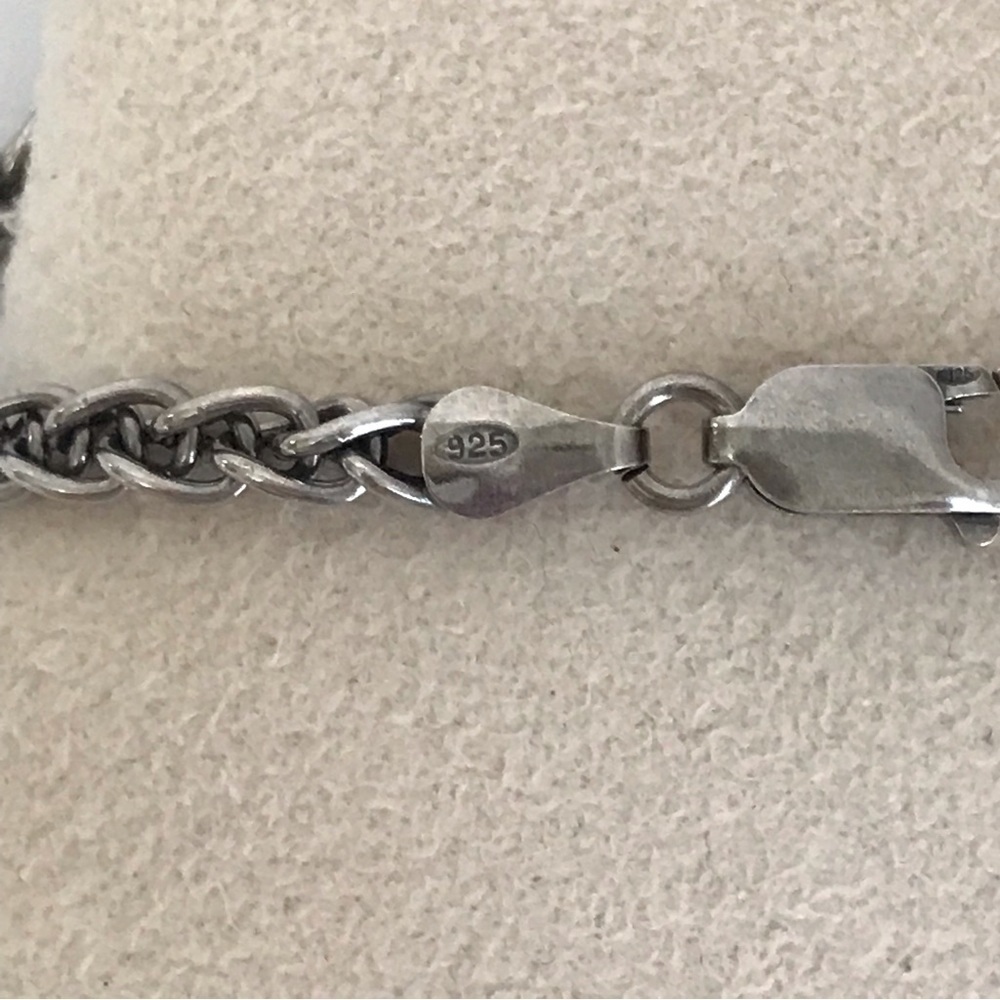 Vintage 925 Italy Sterling Silver Amethyst Peridot Filigree Necklace 18in 36.63g - Picture 12 of 17